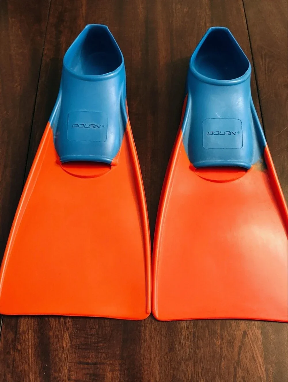 Neon Orange & Blue Swim Fins - Training Fins